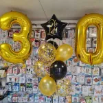 Balony na 30 urodziny złoto-czarne