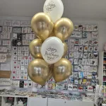 Bukiet balonowy na urodziny biało-złoty