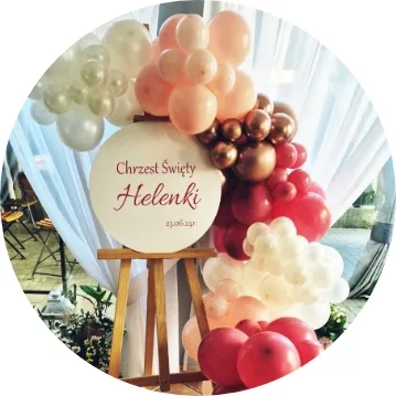Girlanda balonowa na chrzciny dla dziewczynki